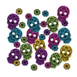 12 Pieces Day Of The Dead Deluxe Sparkle Confetti - Streamers & Confetti