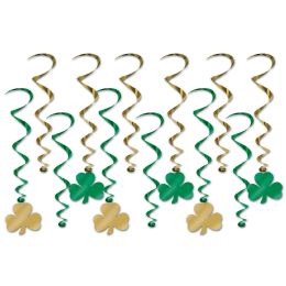 6 Pieces Shamrock Whirls - Hanging Decorations & Cut Out