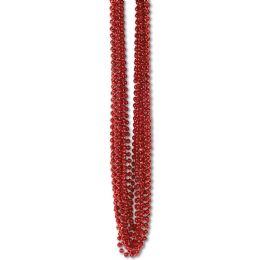 720 Pieces Bulk Party Beads - Small Round Red - Party Necklaces & Bracelets