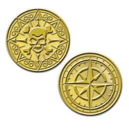 12 Wholesale Plastic Pirate Coins Molded Coins W/embossed Design