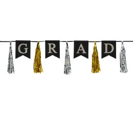 12 Pieces Grad Tassel Streamer - Party Banners