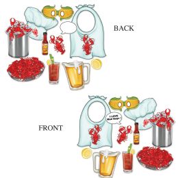12 Pieces Crawfish Photo Fun Signs Prtd 2 Sides - Photo Prop Accessories & Door Cover