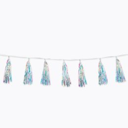6 Pieces Iridescent Tassel Garland - Hanging Decorations & Cut Out