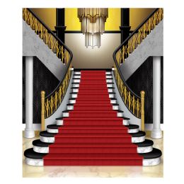 6 Pieces Grand Staircase Insta-Mural Photo Op - Photo Prop Accessories & Door Cover