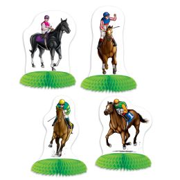 12 Pieces Horse Racing Mini Centerpieces - Party Center Pieces