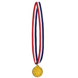12 Pieces Basketball Medal w/Ribbon - Party Favors