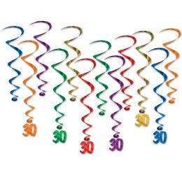 6 Wholesale 30  Whirls Asstd Colors; 6 Whirls W/icons; 6 Plain Whirls