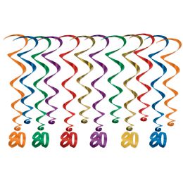 6 Pieces  80  Whirls - Hanging Decorations & Cut Out