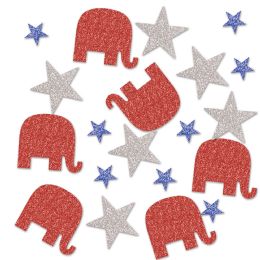 12 Pieces Republican Deluxe Sparkle Confetti - Streamers & Confetti