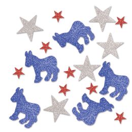 12 Pieces Democratic Deluxe Sparkle Confetti - Streamers & Confetti