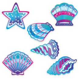 12 Pieces Seashell Cutouts - Hanging Decorations & Cut Out