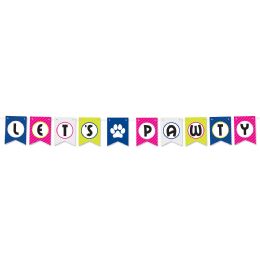12 Pieces Let's Pawty Streamer - Party Banners