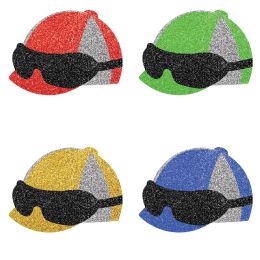 12 Pieces Jockey Helmet Deluxe Sparkle Confetti MultI-Color - Streamers & Confetti