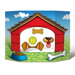 6 Pieces Dog House Photo Prop Prtd 2 Sides W/different Colors; 4 Hand Held Props Included - Photo Prop Accessories & Door Cover