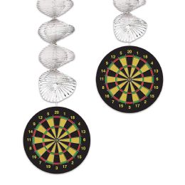 12 Pieces Dartboard Danglers - Hanging Decorations & Cut Out