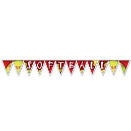 12 Wholesale Softball Pennant Banner AlL-Weather; 12 Pennants/string; 2 Grommets