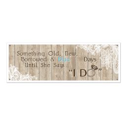 12 Pieces Rustic Wedding Sign Banner - Party Banners
