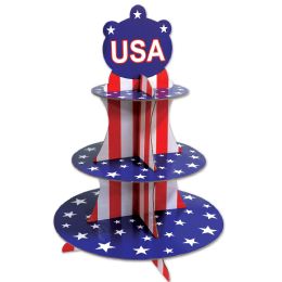 12 Wholesale Patriotic Cupcake Stand Assembly Required