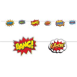 12 Pieces Hero Action Signs Streamer - Party Banners