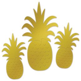 12 Pieces Foil Pineapple Silhouettes - Hanging Decorations & Cut Out