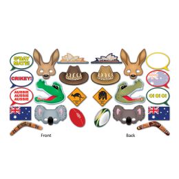 12 Pieces Australian Photo Fun Signs Prtd 2 Sides W/different Designs - Photo Prop Accessories & Door Cover