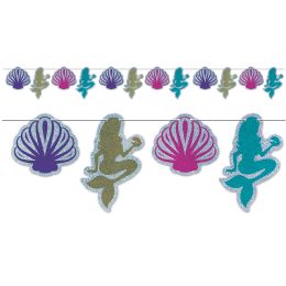 12 Pieces Mermaid & Seashell Streamer - Party Banners