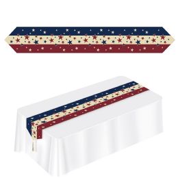 12 Pieces Printed Americana Table Runner - Party Accessory Sets