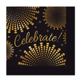 12 Pieces Celebrate! Beverage Napkins (2-Ply) - Party Accessory Sets