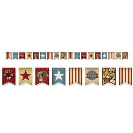 12 Pieces Vintage Circus Streamer - Party Banners