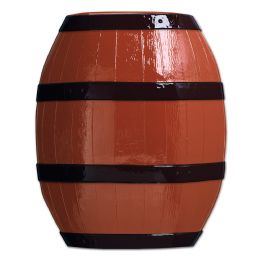 24 Wholesale Plastic Barrel Brown W/black Print