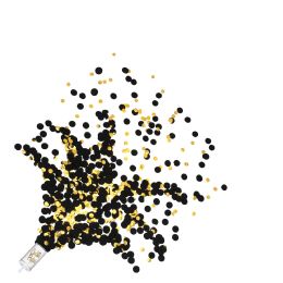 12 Pieces Push Up Confetti Poppers Black & Gold - Streamers & Confetti