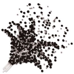 12 Pieces Push Up Confetti Poppers Black & Silver - Streamers & Confetti