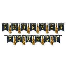 12 Wholesale Forever Young! Tassel Streamer Can Use Each Piece Separately Or Combine To Create 1 Streamer