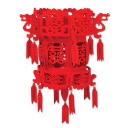 12 Pieces Felt Chinese Palace Lantern - Hanging Decorations & Cut Out