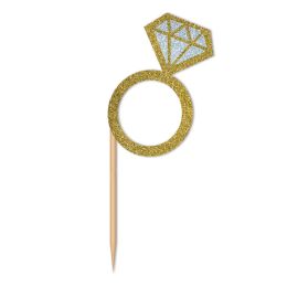 12 Wholesale Diamond Ring Cupcake Toppers