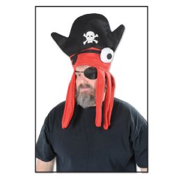 12 Pieces Felt Pirate Squid Hat One Size Fits Most - Costumes & Accessories