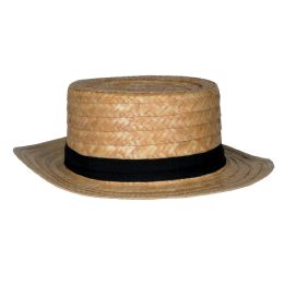 12 Wholesale Straw Skimmer Hat One Size Fits Most