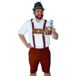 12 Pieces Bavarian Suspenders - Costumes & Accessories