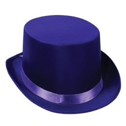 6 Pieces Satin Sleek Top Hat - Costumes & Accessories