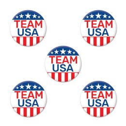 12 Pieces Team USA Party Buttons - Party Novelties