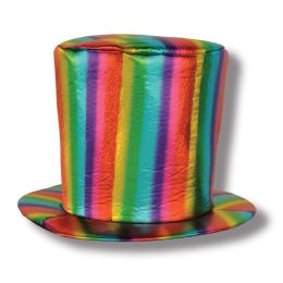 6 Wholesale Fabric Rainbow Hat One Size Fits Most