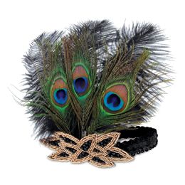 12 Wholesale Flapper Peacock Headband One Size Fits Most