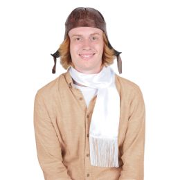12 Wholesale Aviator Hat & Scarf Set HaT-One Size Fits Most, ScarF-6 X 3.5
