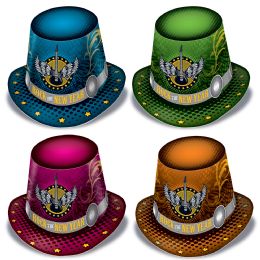 25 Wholesale Rock The New Year HI-Hats Asstd Colors; One Size Fits Most