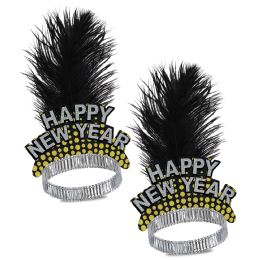 50 Pieces Silver & Gold Cheers To The NY Tiara - Party Hats & Tiara
