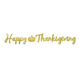 12 Wholesale Foil Happy Thanksgiving Streamer