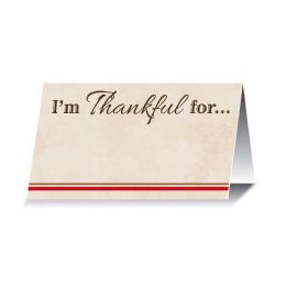 12 Pieces I'm Thankful For... Place Cards - Party Accessory Sets