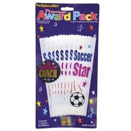 6 Pieces Soccer Award Pack - Bows & Ribbons