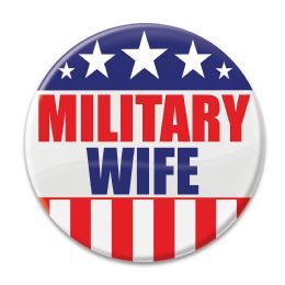 6 Wholesale Military Wife Button