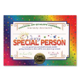 6 Pieces Very Special Person Certificate - Party Paper Goods